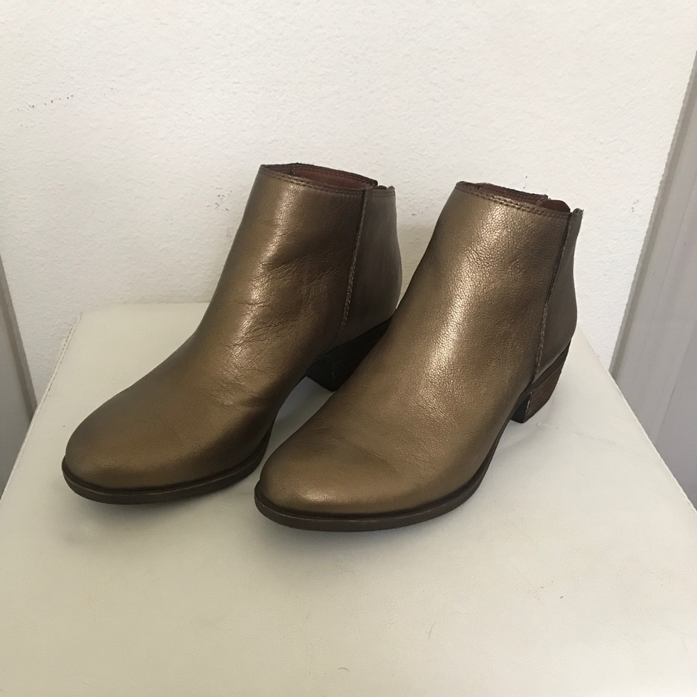 Metallic Gold Booties